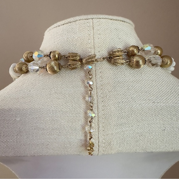 Rare Vintage Vendome Coro White & Gold Necklace - Picture 6 of 6